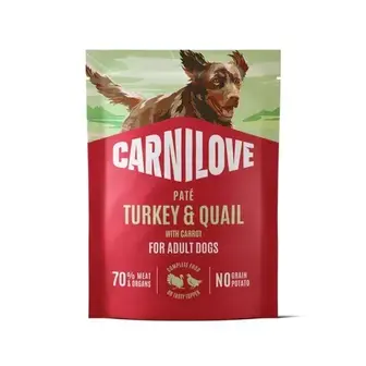 Вологий корм для собак Carnilove Adult Pate 300 г - індичка, перепілка та морква