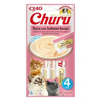 Ласощі для котів Inaba Churu 4 шт х 14 г - тунець та лосось