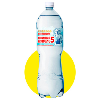 Вода мінеральна "Поляна Купель 5" 1,5л газована