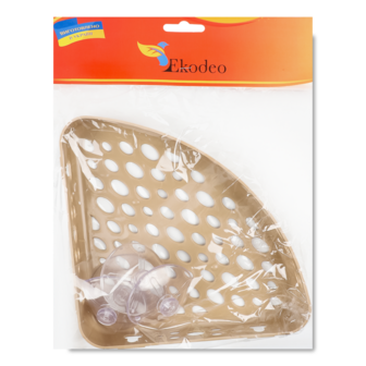 Поличка д/ванної кімнати Polo біла кутова Ekodeo