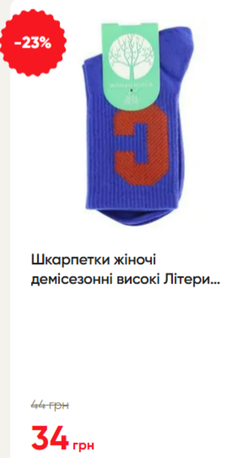 Шкарпетки жіночі демісезонні високі Літери
