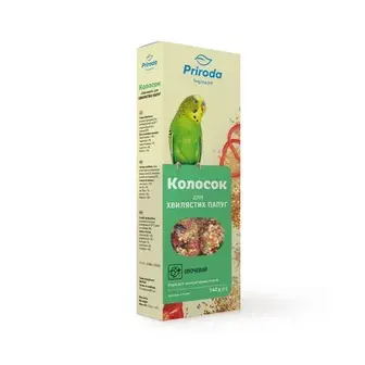 Ласощі для хвилястих папуг Priroda Коктейль Колосок 2 шт х 70 г - овочі