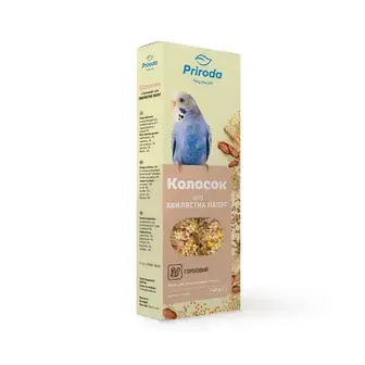 Ласощі для хвилястих папуг Priroda Коктейль Колосок 2 шт х 70 г - горіх