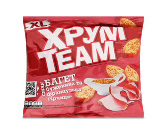 Сухарики ХрумTeam Багет Буженина та французька гірчиця (90г)