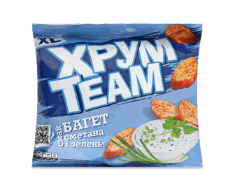 Сухарики ХрумTeam Багет Сметана і зелень (90г)