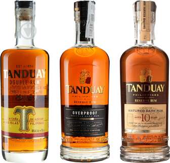 Набір рому Tanduay Double Rum 0,7 л + Tanduay Overproof Tube 0,7 л + Tanduay 10 yo Tube 0,7 л