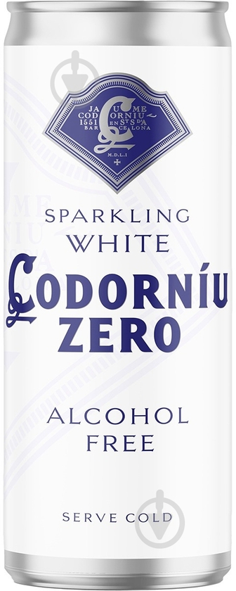 Напій на основі вина Codorniu Zero White 0,25 л