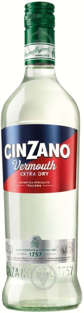 Вермут Cinzano Extra Dry сухий 18% 1 л