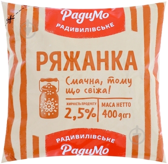 Ряжанка ТМ РадиМо 2.5% 400 мл 4820062320849
