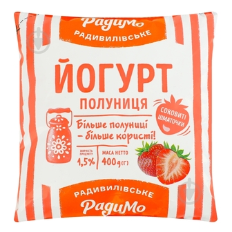 Йогурт 1,5% полуниця 400 г
