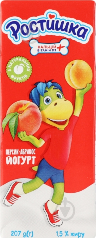 Йогурт Растішка питний 1,5% персик-абрикос 207 г