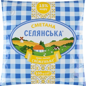 Сметана ТМ Селянська 15%