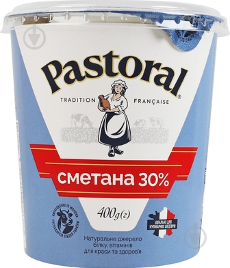 Сметана Pastoral 30% 400г