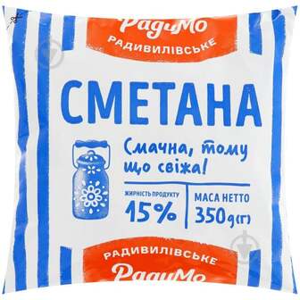 Сметана ТМ РадиМо 15% 350 г
