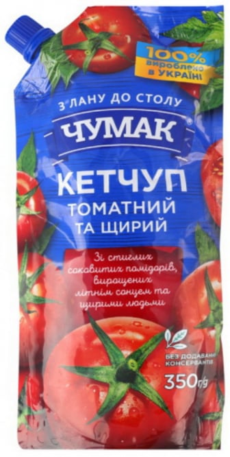 Кетчуп Чумак Томатний 350г
