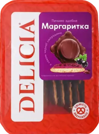 Печиво Delicia Маргаритка здобне зі смаком чорної смородини 400 г
