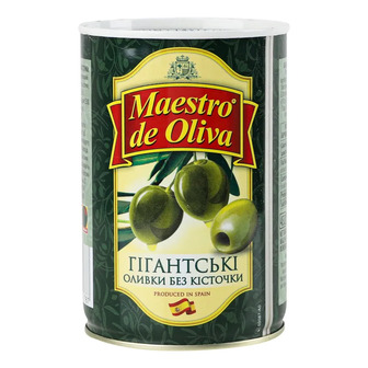 Оливки Maestro de Oliva Гігантські без кісточки 420 г (8436024292787)