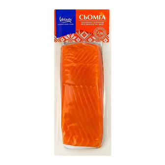 Сьомга Veladis філе-шматок на шкірі холодного копчення 220 г (4823097900451)