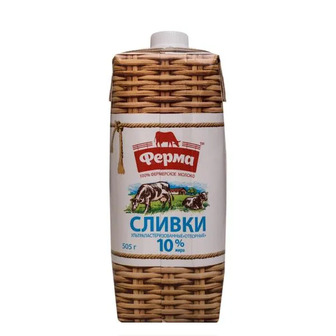 Вершки Ферма Відбірні ультрапастеризовані 10% 505 г (4820107274069)