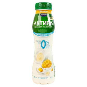 Біфідойогурт Активіа Манго-банан без цукру 0.5% 250 г (4820293251004)