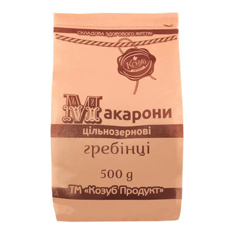 Макарони цільнозернові Козуб Гребінці, 500 г