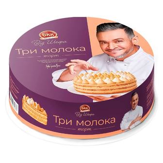 Торт БКК Три молока від Шефа 850 г (4820205872877)