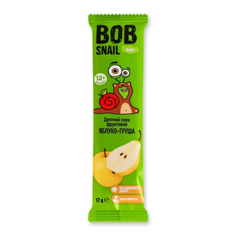 Снек фруктовий Bob Snail Baby Яблуко-груша для дітей від 12-ти місяців 17 г (4820287103630)