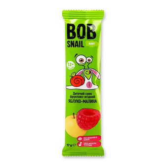 Снек фруктово-ягідний Bob Snail Baby Яблуко-малина для дітей від 12-ти місяців 17 г (4820287103623)