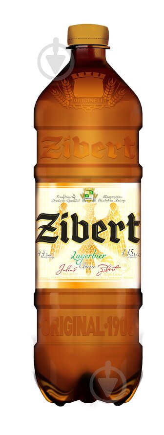 Пиво Zibert Lagerbier світле пастеризоване 4,4 % 1,15 л