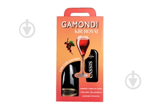 Напій Crema di Ribes Nero Лікер 1л 15% Crema di Ribes Nero Cassis + Вино ігристе 0.75л 12% біл Brut M
