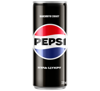 Напій Pepsi-Cola Black 0,33 л з/б