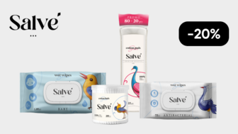 -20% на вологі серветки та ватну продукцію Salve
