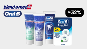 До -32% на догляд за ротовою порожниною Oral-B та Blend-a-Med