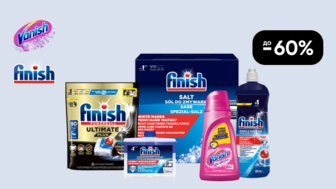 До -60% на засоби для чищення та миття Vanish, Finish