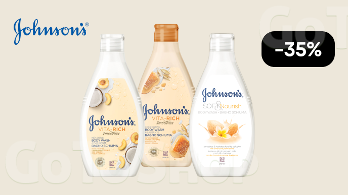 -35% на гелі для душу Johnson's
