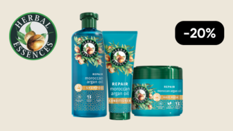 -20% на всі засоби для догляду за волоссям HERBAL ESSENCES