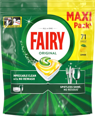 Капсули Fairy Original All in One д/посудо. машин Лимон 71шт