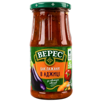 Баклажани Верес в аджиці скл/б 440г