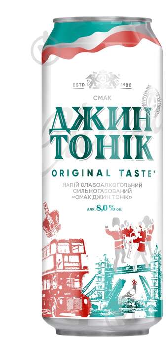 Слабоалкогольний напій Оболонь Джин Тонік 0,5 л