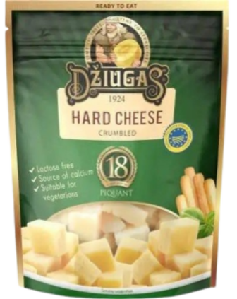 Сир твердий Dziugas колотий 40% 18міс.100г