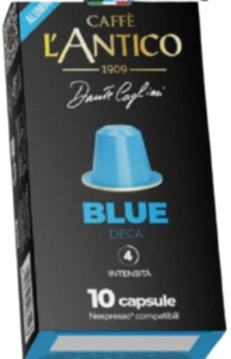 Кава в капсулах L'Antico Blue Deca (з низьким вмістом кофеїну) 10 шт 55 г