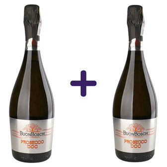 Вино ігристе BuonBosch Prosecco DOC Extra Dry 1.5 л (2 шт. х 0.75 л)