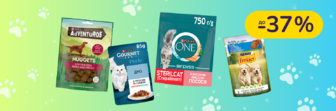 До -37% на корм для котів і собак FELIX, Friskies, Purina One, Gourmet
