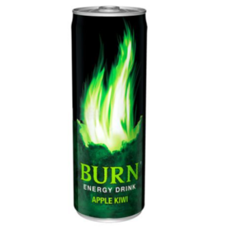 Напій Burn Apple-Kiwi енергетичний б/алк з/б 0,5л
