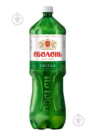 Пиво Оболонь світле пастеризоване 4,5 % 2,25 л