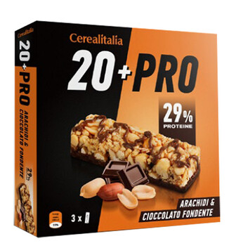 Батончик Зерновий 20+Pro Арахіс & Чорний Шоколад Cerealitalia 114 г