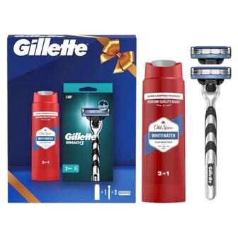 Набір подар. Gillette(система д/ гоління March3+ гель д/душу Old Spice 250мл)