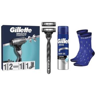 Набір подар. Gillette(система д/ гоління March3 Chloral, гель д/гоління Chloral 200мл, шкарпетки)