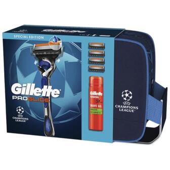 Набір подар.Gillette Proglidr з косметичкою (система д/гоління, 4 змінні касети, гель д/гоління)