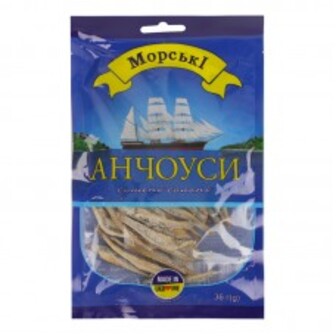 АНЧОУСИ СУШЕНІ СОЛЕНІ 36Г МОРСЬКІ